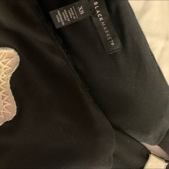 White House Black Market Embroidered Matte Jersey Tank Shift Dress worn1X XS/4-6 - Picture 6 of 6